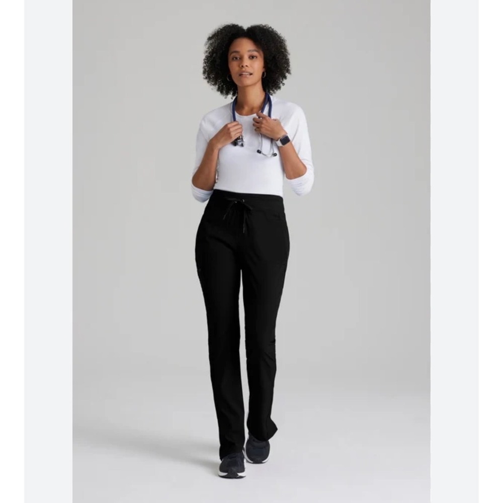 Barco One Black Jogger Scrub Pants Womens Medium Petite MP Cargo RN